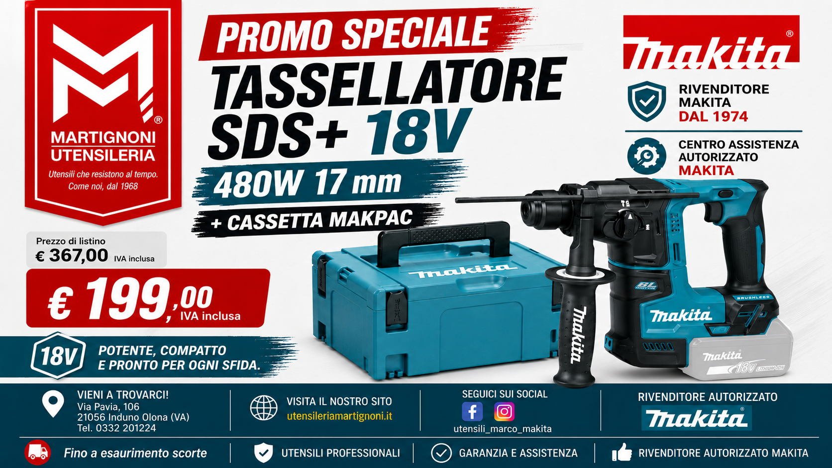 Promo Speciale Tassellatore 18V+Makpac