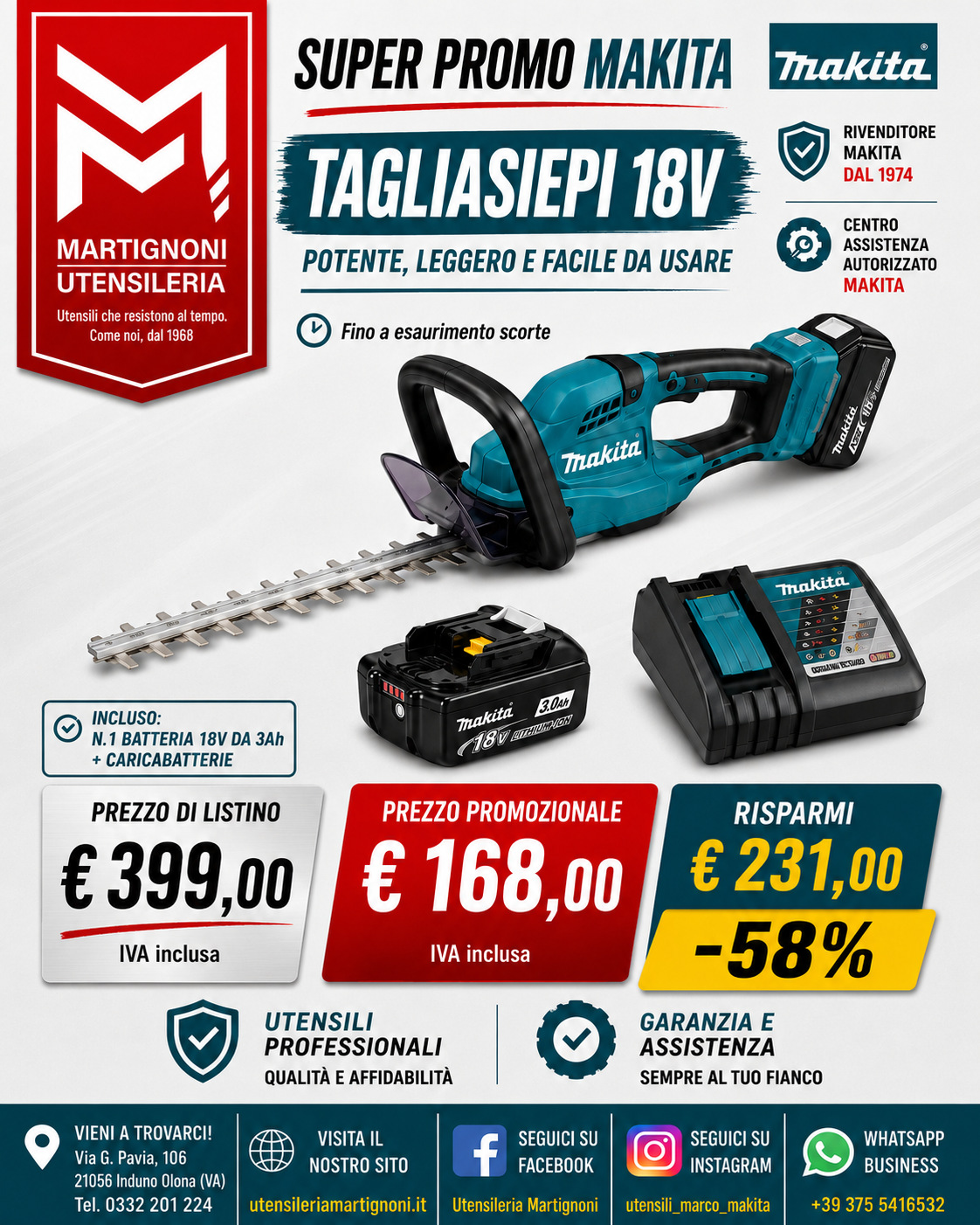 Super promo Tagliasiepi 18V